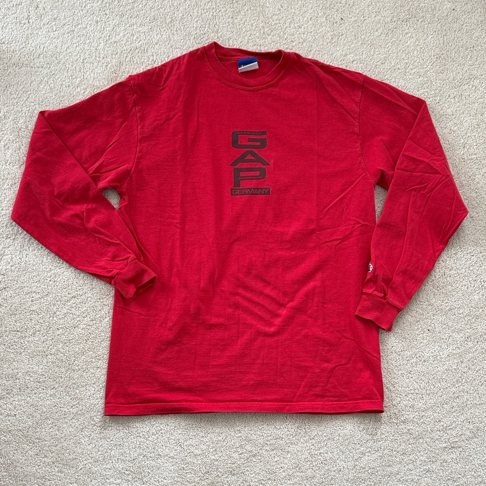 Red Champion long sleeve tshirt